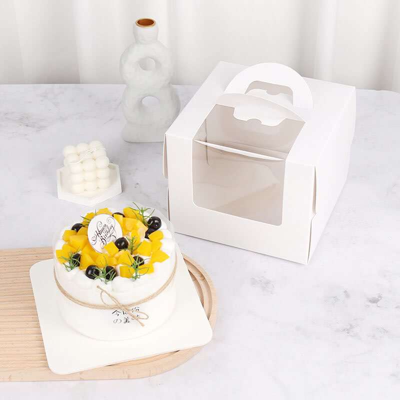Wholesale 6/8Inch Portable Cup Cake Box Transparent Window Cake Box