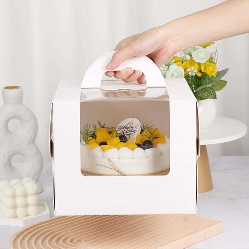 Wholesale 6/8Inch Portable Cup Cake Box Transparent Window Cake Box