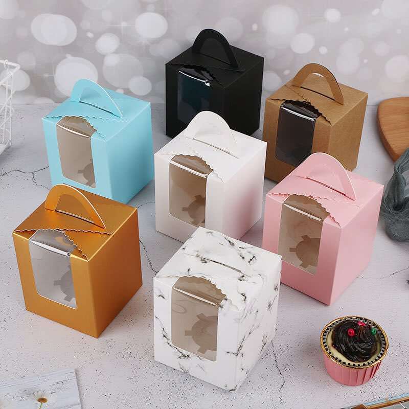 Wholesale Luxury Eco Friendly Packaging Kraft Paper Box For Bakery Dessert Cake Boxes