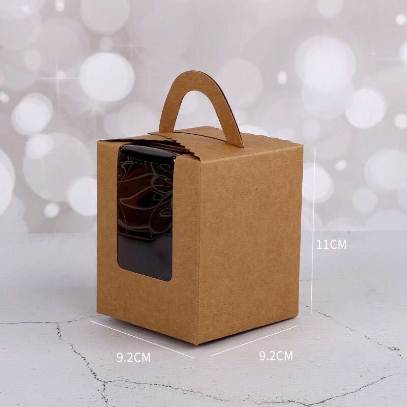 Wholesale Luxury Eco Friendly Packaging Kraft Paper Box For Bakery Dessert Cake Boxes