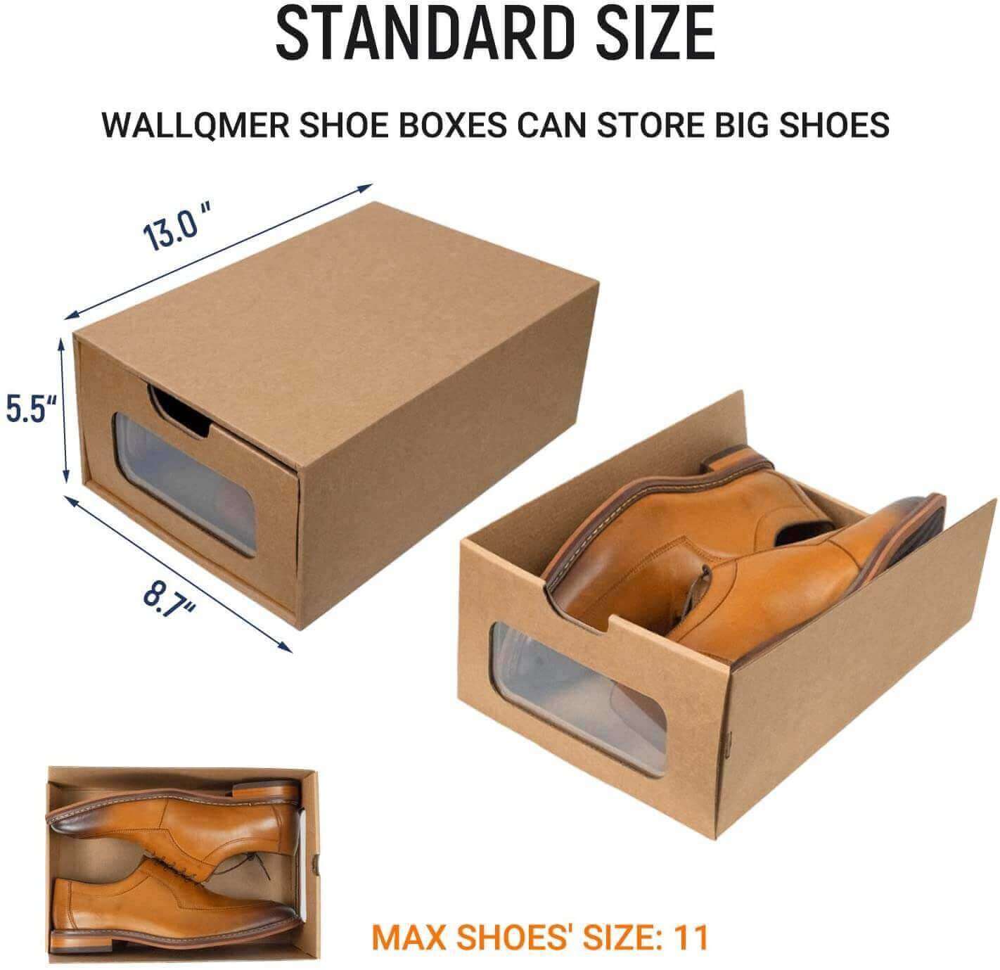 Kraft Paper Transparent Window Shoebox Socks Storage Customized
