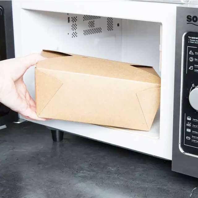 Wholesale Disposable Paper Take Out Salad Food Containers Folding Natural Kraft Brown Boxes