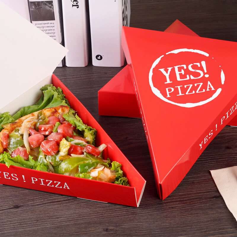 High Quality Eco-friendly Custom Size Food Grade Printing Triangle Pizza Paper Packing Box