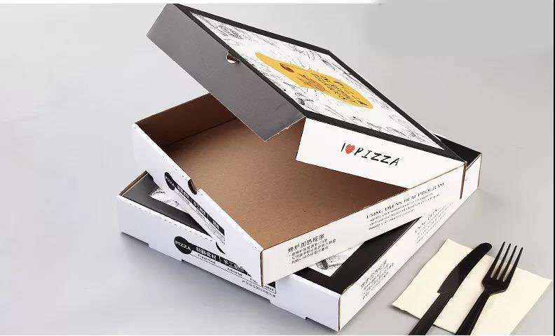 Wholesale Custom Logo Personalized Box High Quality White Card Material Takeaway Pizza box