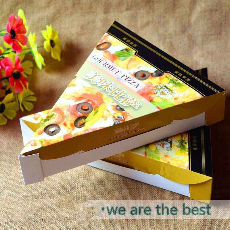 High Quality Eco-friendly Custom Size Food Grade Printing Triangle Pizza Paper Packing Box