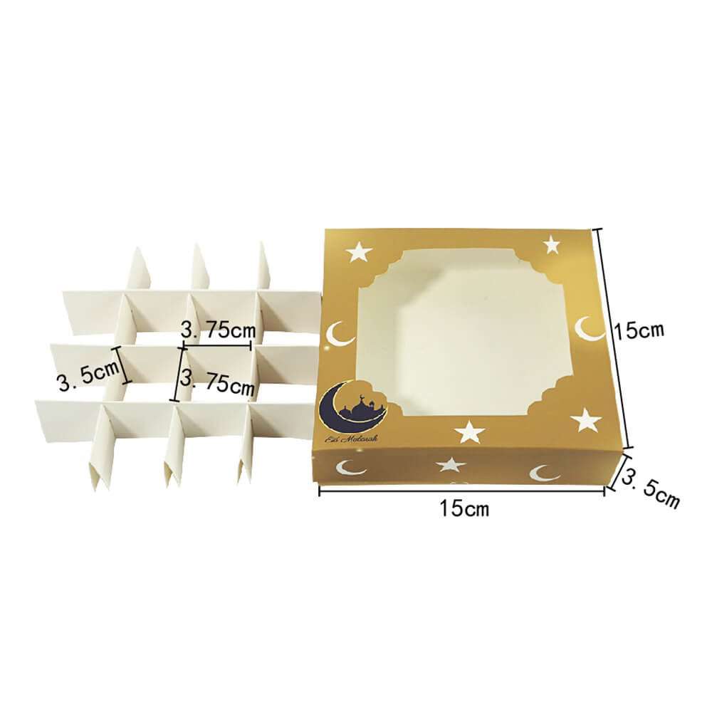 Wholesale Festival Gift Box Candy Chocolate Pastry 16 Grid Gift Box With Window