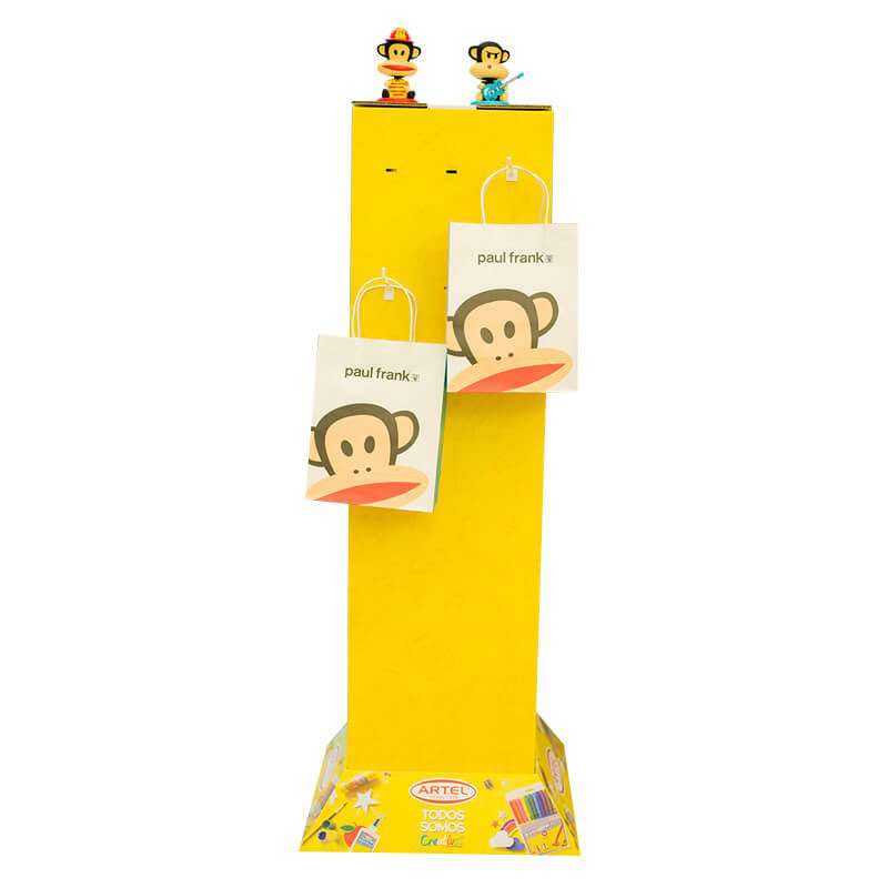 Wholesale Collapsible Design Advertising Supermarket Floor Standing Cardboard with Hooks - Holidaypac