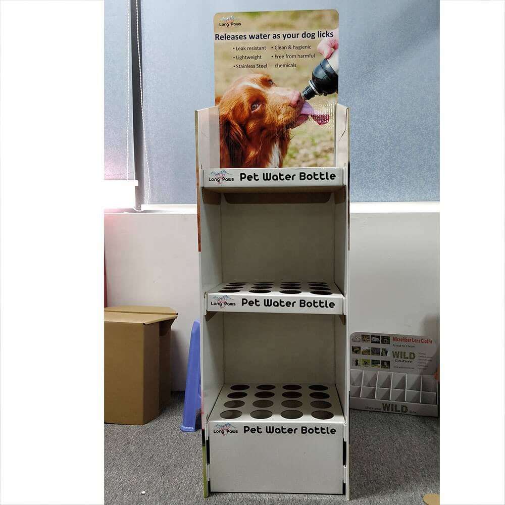 Customized Water Bottle Cardboard Floor Display Stand for Retail Store - Holidaypac