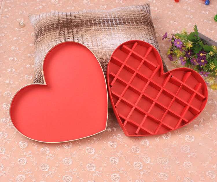 Wholesale 27 Cavity Heart-shaped Bowknot Chocolate Kraft Paper Gift Box