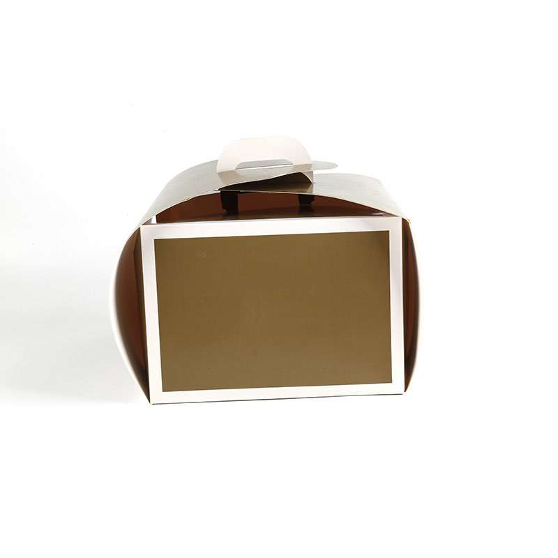 Wholesale Square Paper Birthday Cake Box Brown Packaging Box Custom With Portable