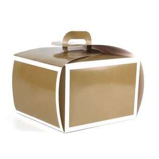 Wholesale Square Paper Birthday Cake Box Brown Packaging Box Custom With Portable