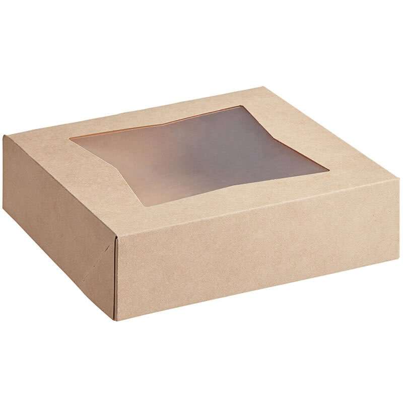 Wholesale Bakery Cookie Box Kraft Paper Package Transport With Window