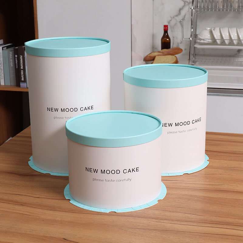 Wholesale Round Cake Box Paper 4/6/8/10 Inch Single Layer Double Height Custom