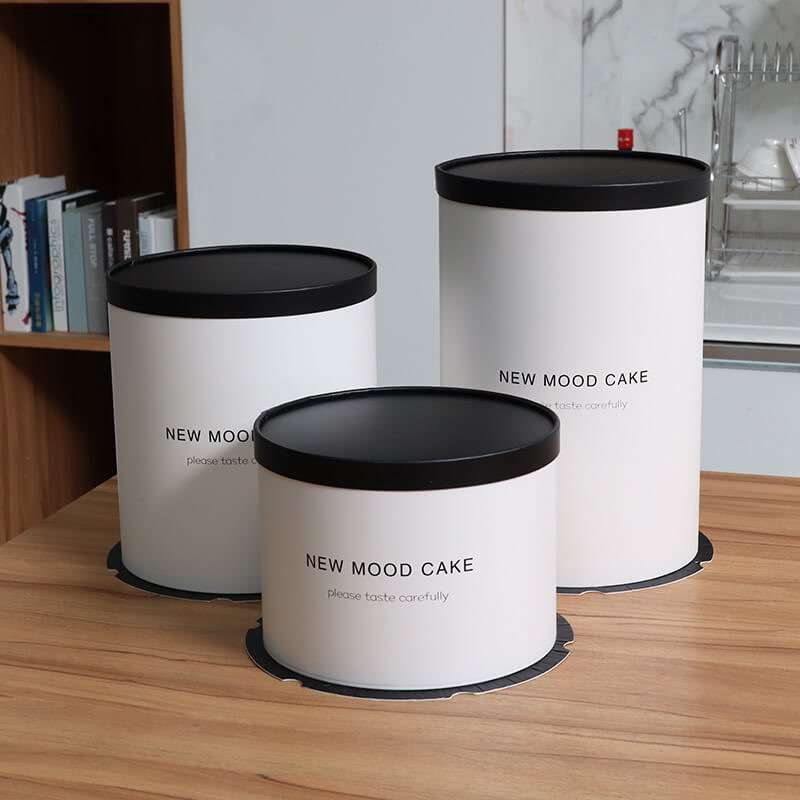 Wholesale Round Cake Box Paper 4/6/8/10 Inch Single Layer Double Height Custom