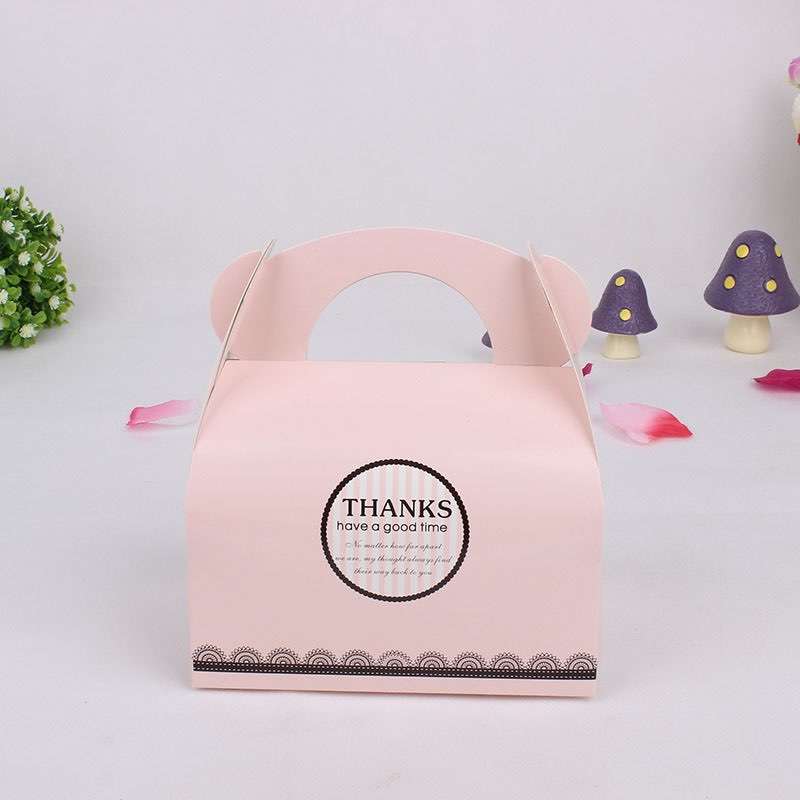 Wholesale Portable Handle Bakery Cake Boxes Mousse Cookies Pastry Packaging Boxes