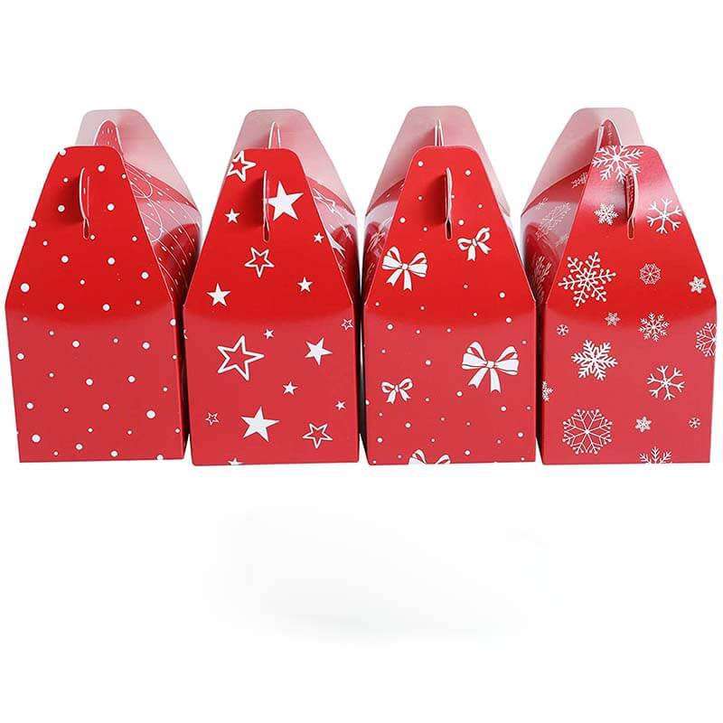 Wholesale Custom Christmas Treat Boxes Candy Red Gift Boxes Holiday Party Favor Supplies