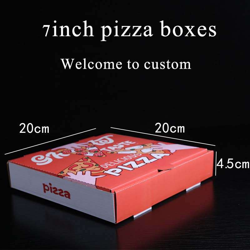 Corrugated Pizza Box Customized LOGO Wholesale 7/9/10/12Inch Paper Pizza Boxes