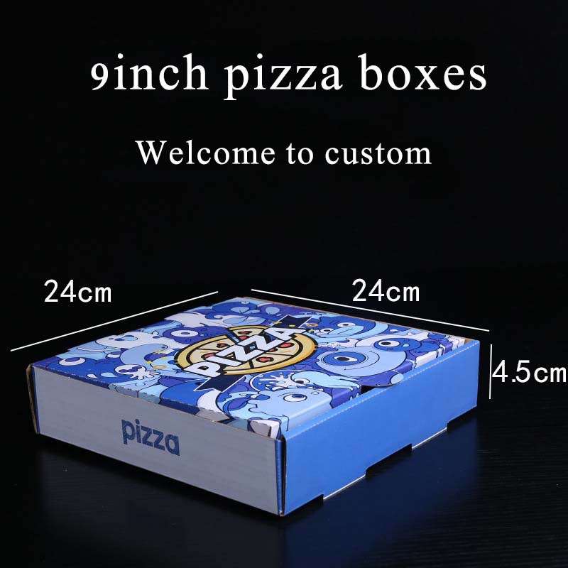 Corrugated Pizza Box Customized LOGO Wholesale 7/9/10/12Inch Paper Pizza Boxes