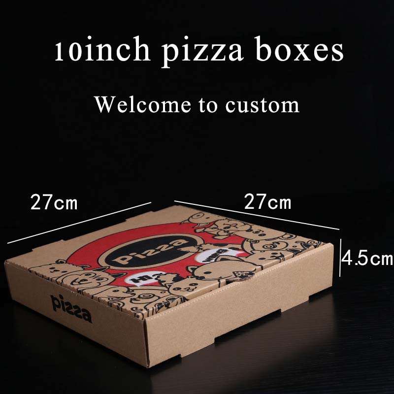 Corrugated Pizza Box Customized LOGO Wholesale 7/9/10/12Inch Paper Pizza Boxes