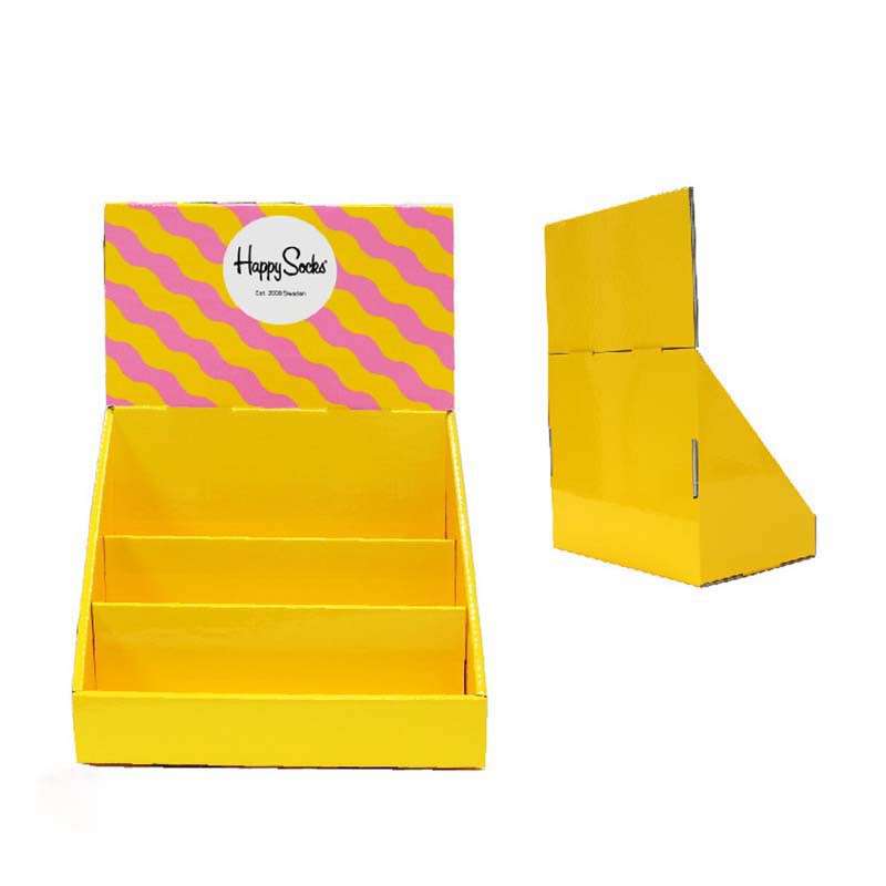 Wholesale Custom LOGO Size PDQ Cardboard Display Desktop Paper Shelf Corrugated Paper Display Stand - Holidaypac