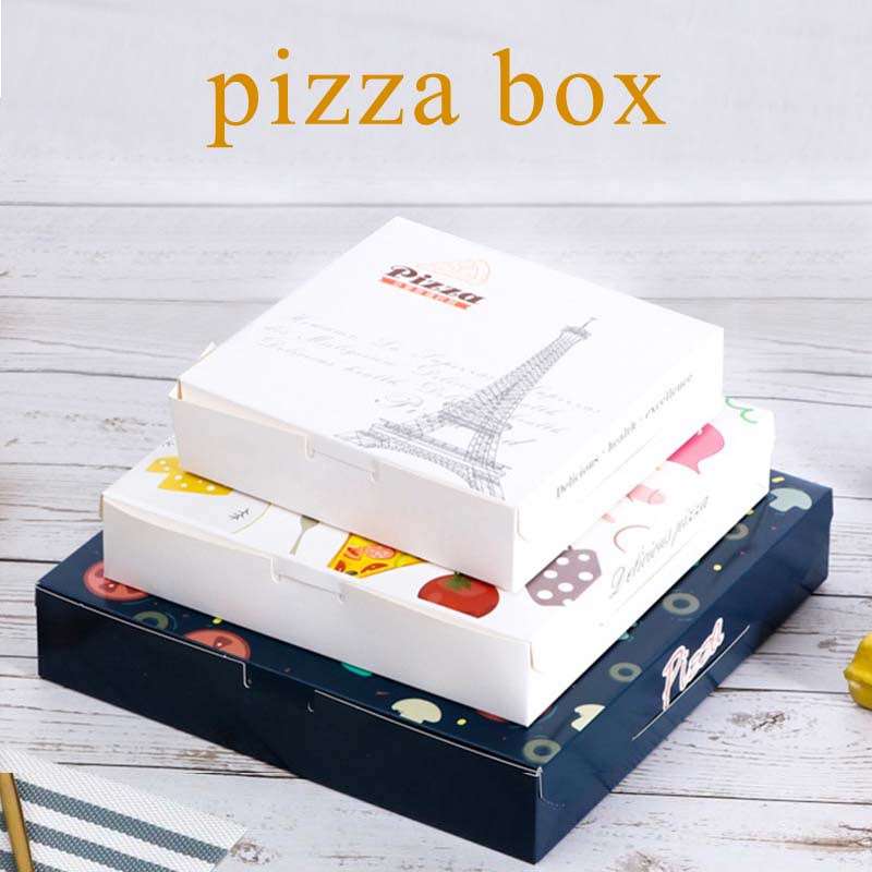 Wholesale Custom Pizza Boxes Packaging Takeaway White Cardboard Pizza Box Printed