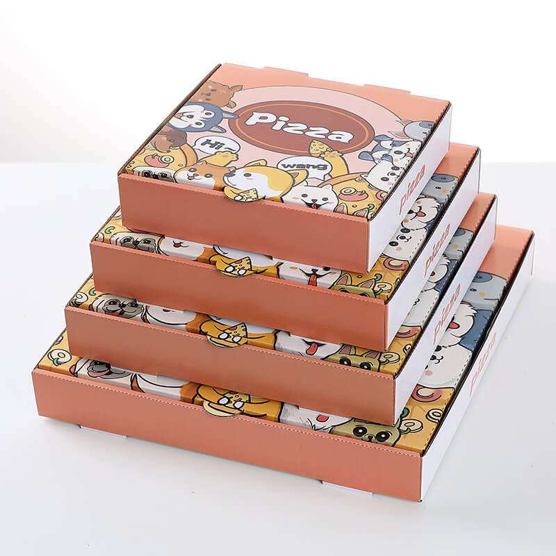 Wholesale Pizza Packaging boxes Disposable 7/8/9/10/12Inch Custom Printed Pizza Boxes