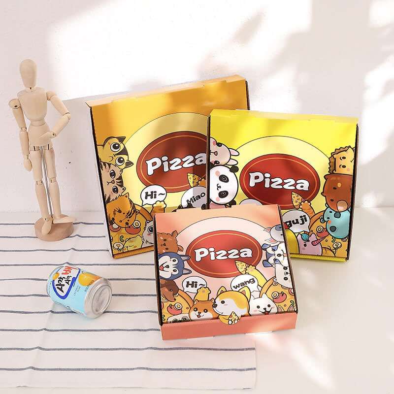 Wholesale Pizza Packaging boxes Disposable 7/8/9/10/12Inch Custom Printed Pizza Boxes