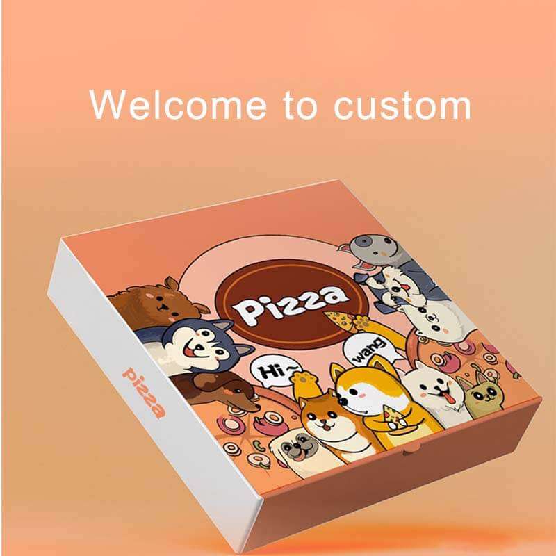 Wholesale Pizza Packaging boxes Disposable 7/8/9/10/12Inch Custom Printed Pizza Boxes