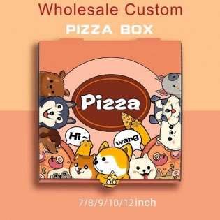 Wholesale Pizza Packaging boxes Disposable 7/8/9/10/12Inch Custom Printed Pizza Boxes