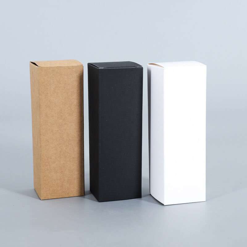 Wholesale Custom Lip Balm Box Cosmetic Packaging Box Kraft Ivory Black Paper Boxes