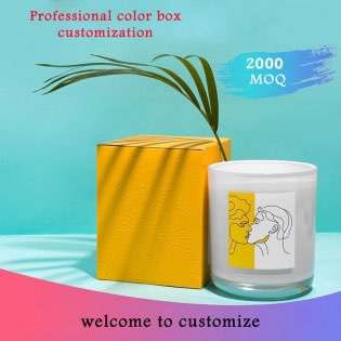 Wholesale Candle Packaging Boxes Carton Custom Make-up Box Skin Care Folding Square Packing Box
