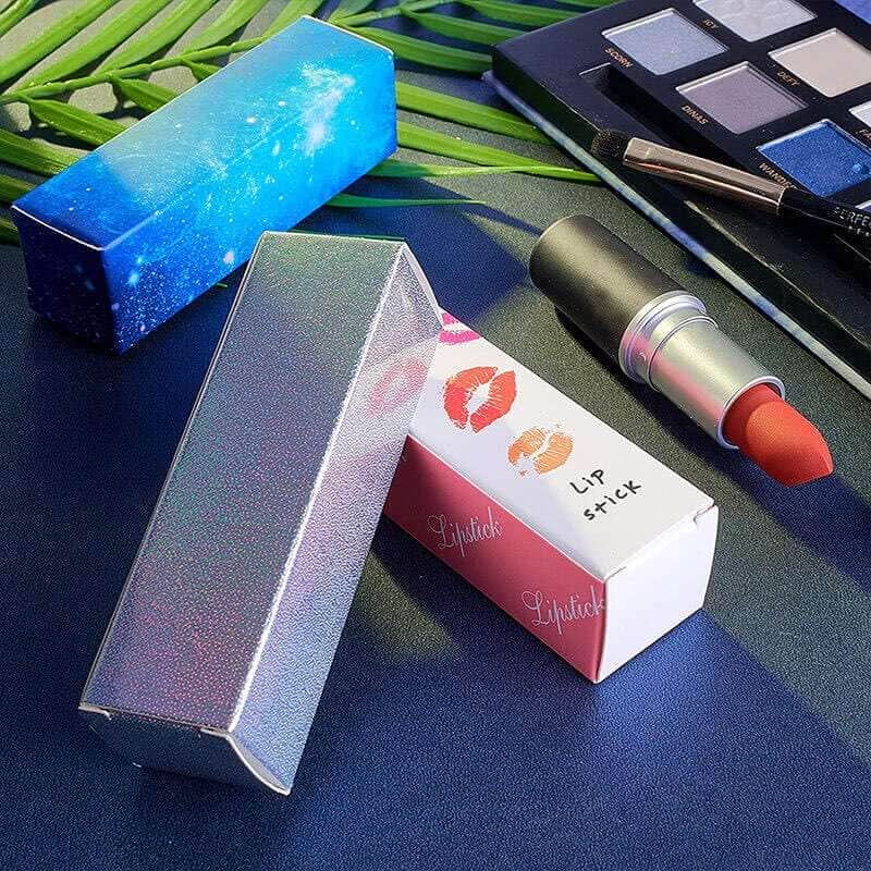 Wholesale Custom Lipstick Boxes Cosmetics Packaging Box Rectangle Ivory Paper DIY Box