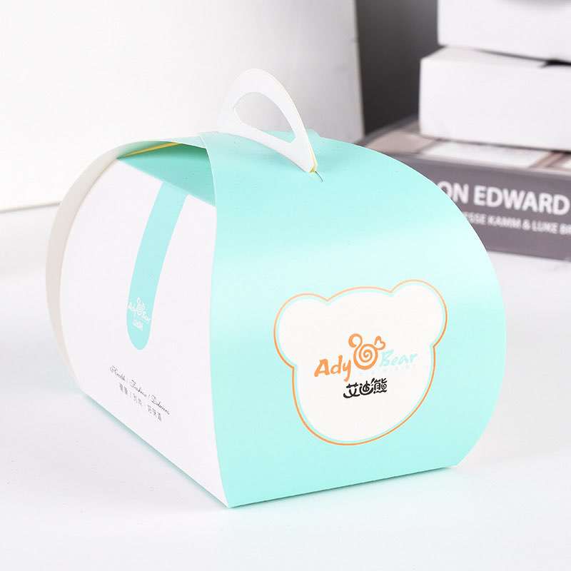 Wholesale Portable Dessert Cake Box Folding Paper Box Custom Food Packaging Box