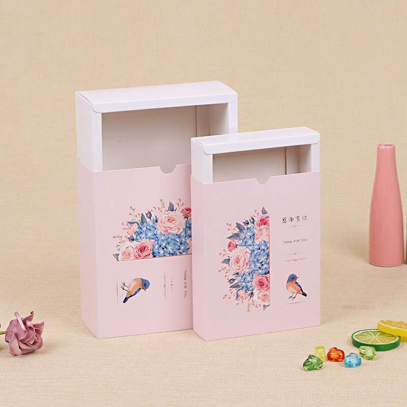 Wholesale Custom Drawer Paper Box Flower Tea Packaging Box Color Printing White Card Packaging Gift Box