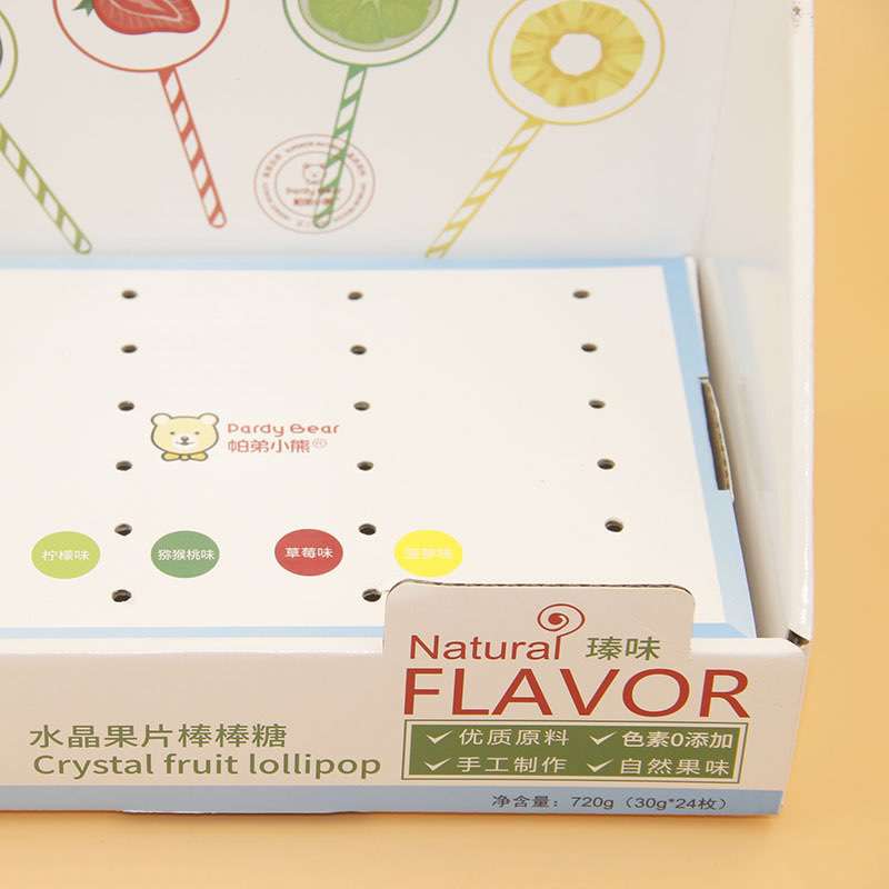 Wholesale Custom Lollipop Display Rack Supermarket Display Box Paper Ad Corrugated PDQ Desktop Display Box - Holidaypac
