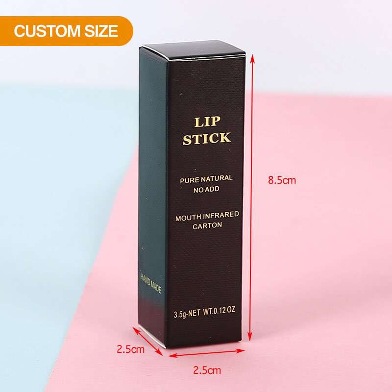 Custom Lipstick Packaging Boxes Black Gilding Printing With Logo