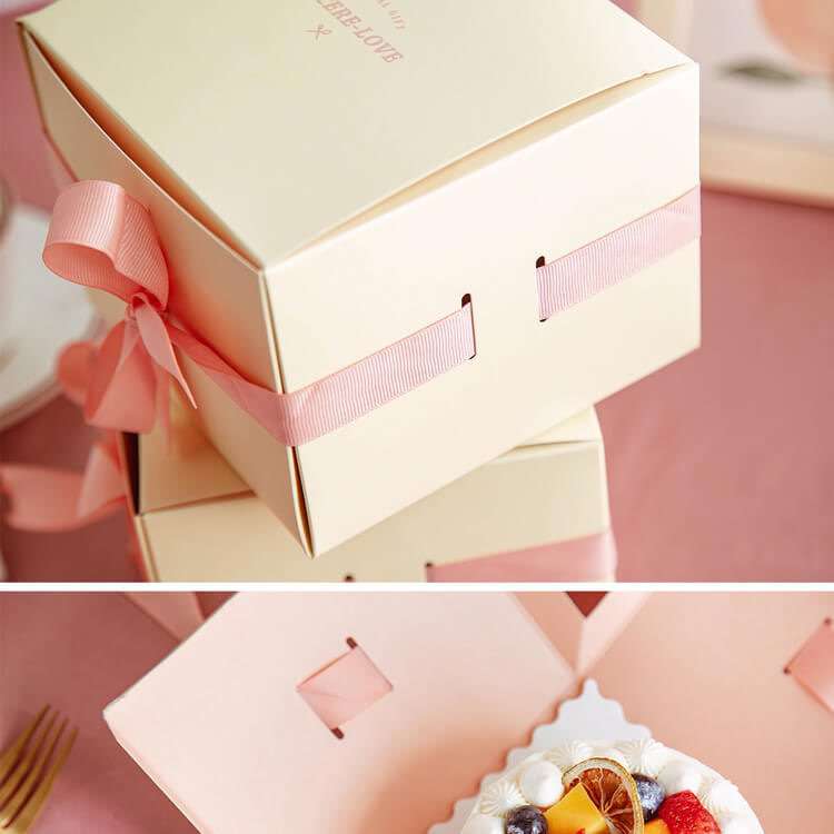 Pink Cake Boxes For Ice Cream Cake Pancakes 4 Inch Cake