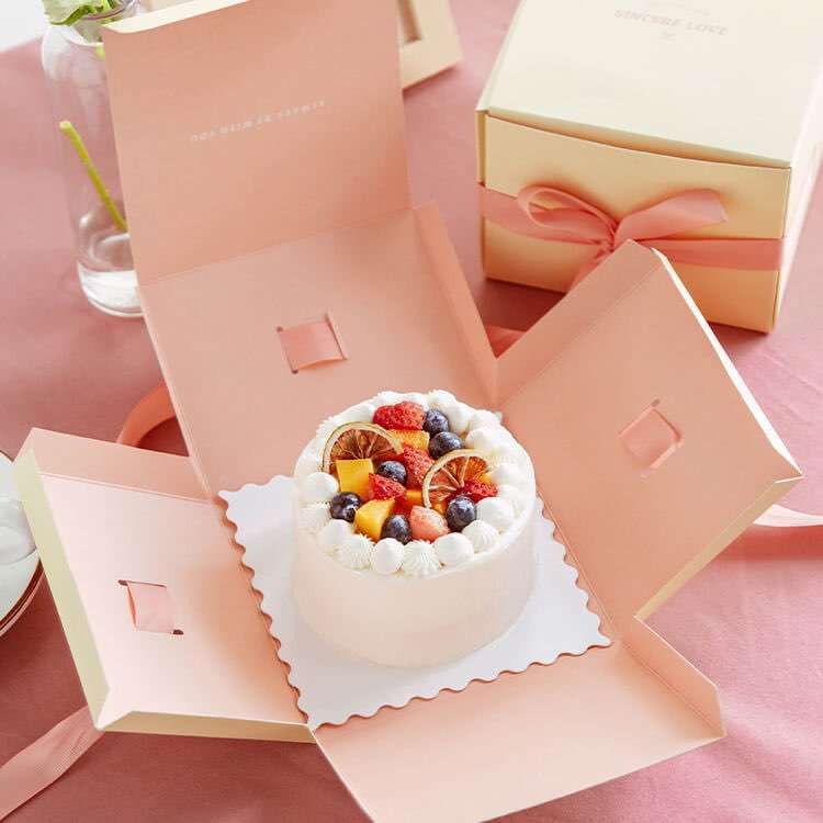 Pink Cake Boxes For Ice Cream Cake Pancakes 4 Inch Cake