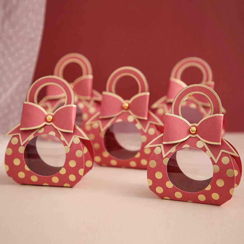 Amazon Ebay Hot-Sale Eco Friendly Lanterns With Bow Cute Window Chocolate Favour Boxes Wedding Guests Gift Paper Candy Boxes