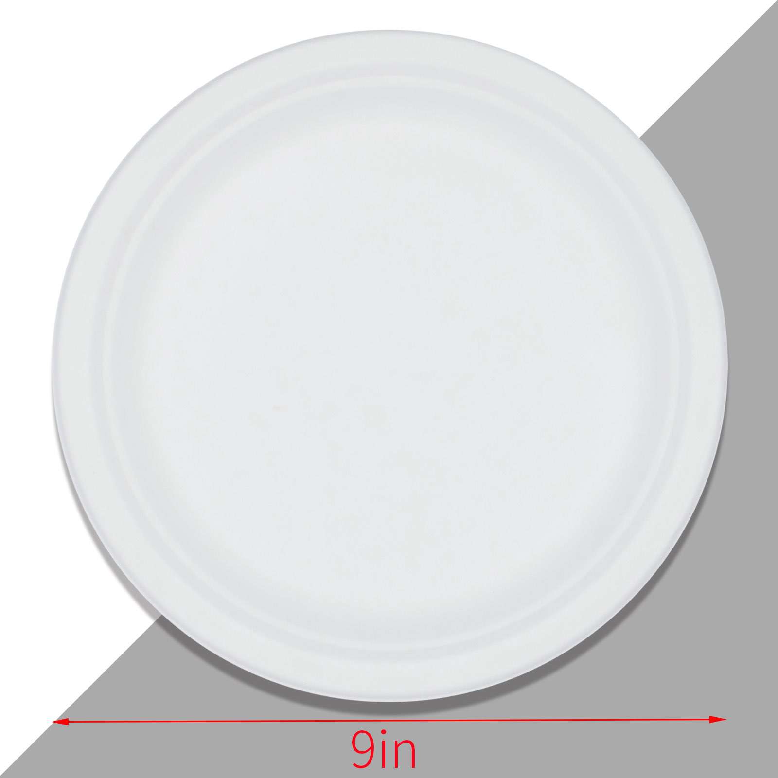 50 x WHITE PAPER PLATES ROUND 9