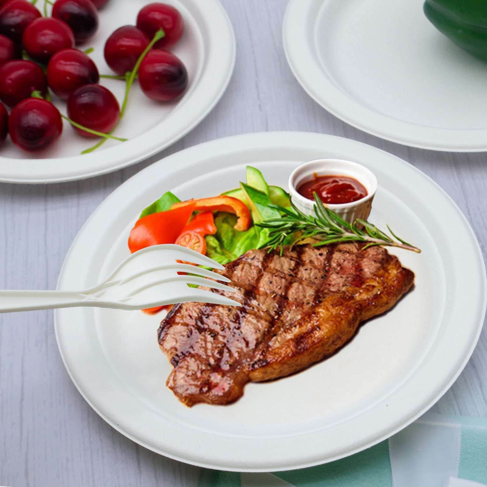 Disposable knife, fork and spoon picnic party