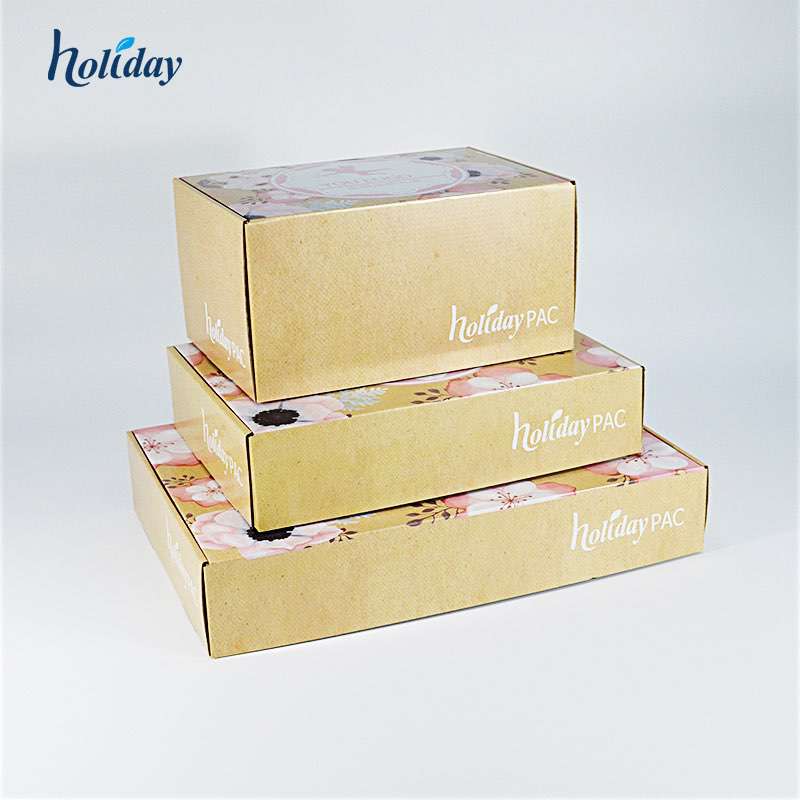 Recyclable custom shipping gift clamshell foldable clothing environmental protection packaging box