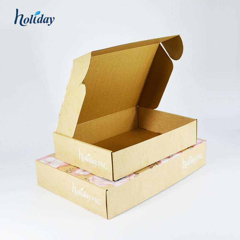 Recyclable custom shipping gift clamshell foldable clothing environmental protection packaging box