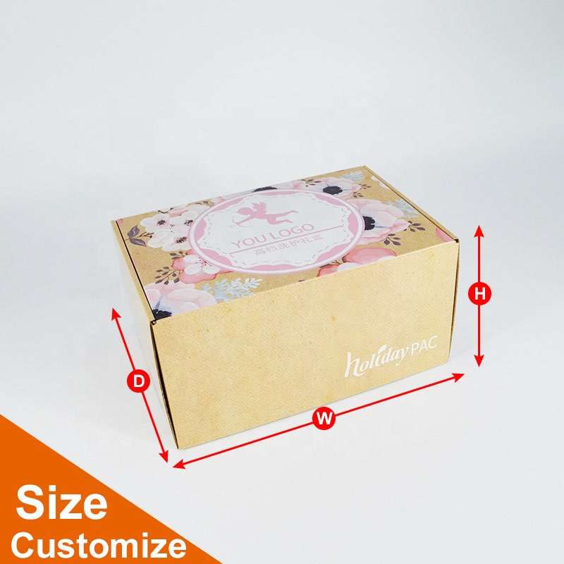 Recyclable custom shipping gift clamshell foldable clothing environmental protection packaging box