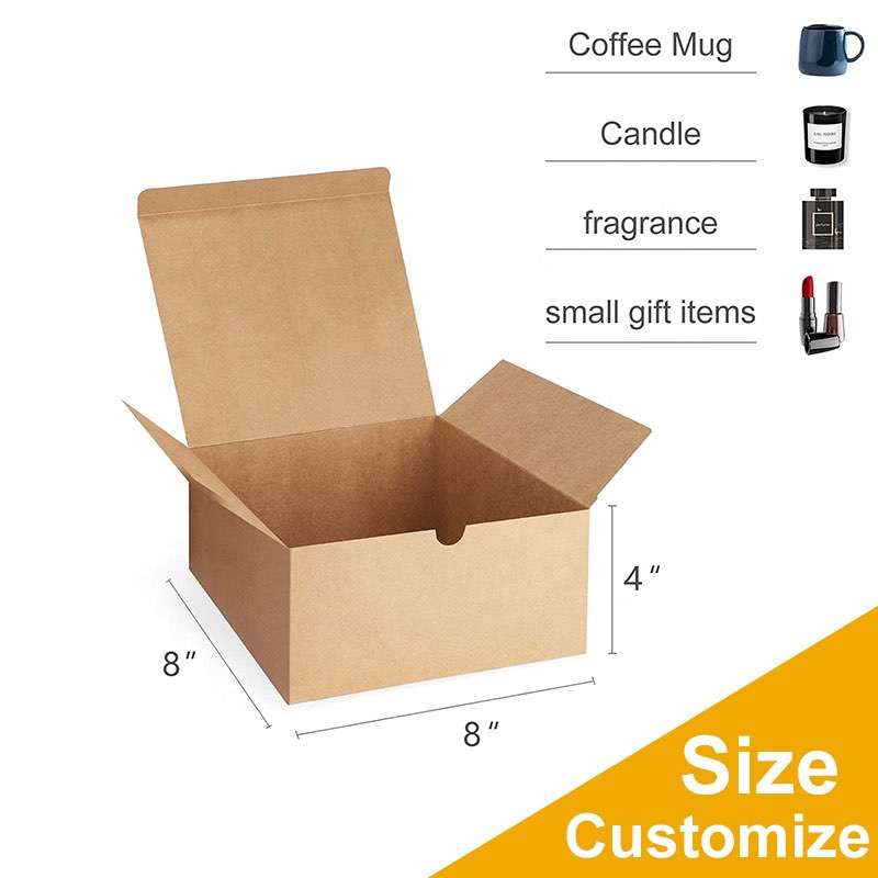 Custom Eco Friendly Packaging BrownCupcake Box Crafting Festival Birthday Party Weddding Gift Boxes