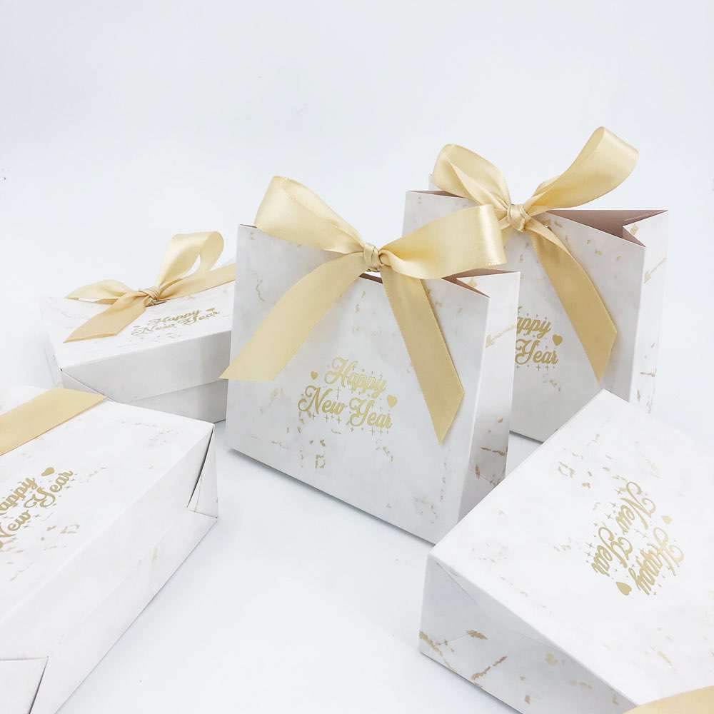 Custom New Creative Grey Marble Gift Bag Box Chocolate Box Packaging/Wedding Gift Candy Box