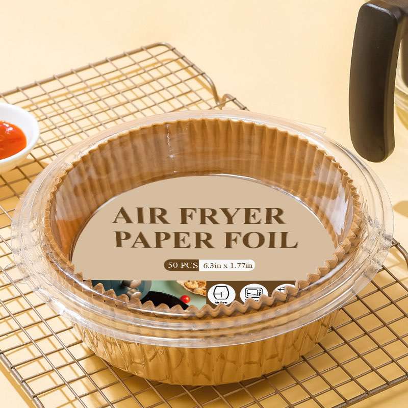 Air Fryer Disposable Paper Liner Non-Stick Mat Steamer Round Paper Baking Mats Kitchen AirFryer Baking Accessories