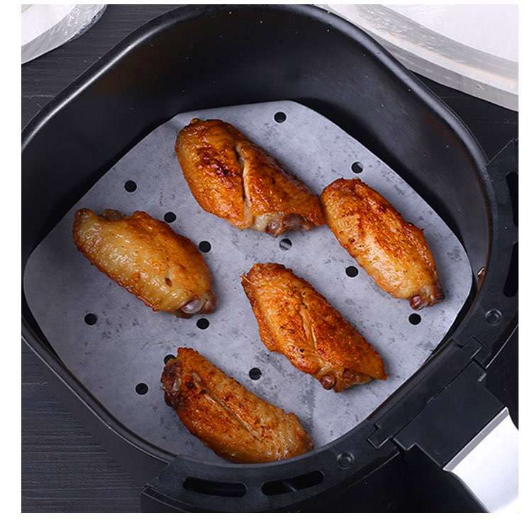  Air Fryer Steamer Liners Perforated Wood Pulp Papers