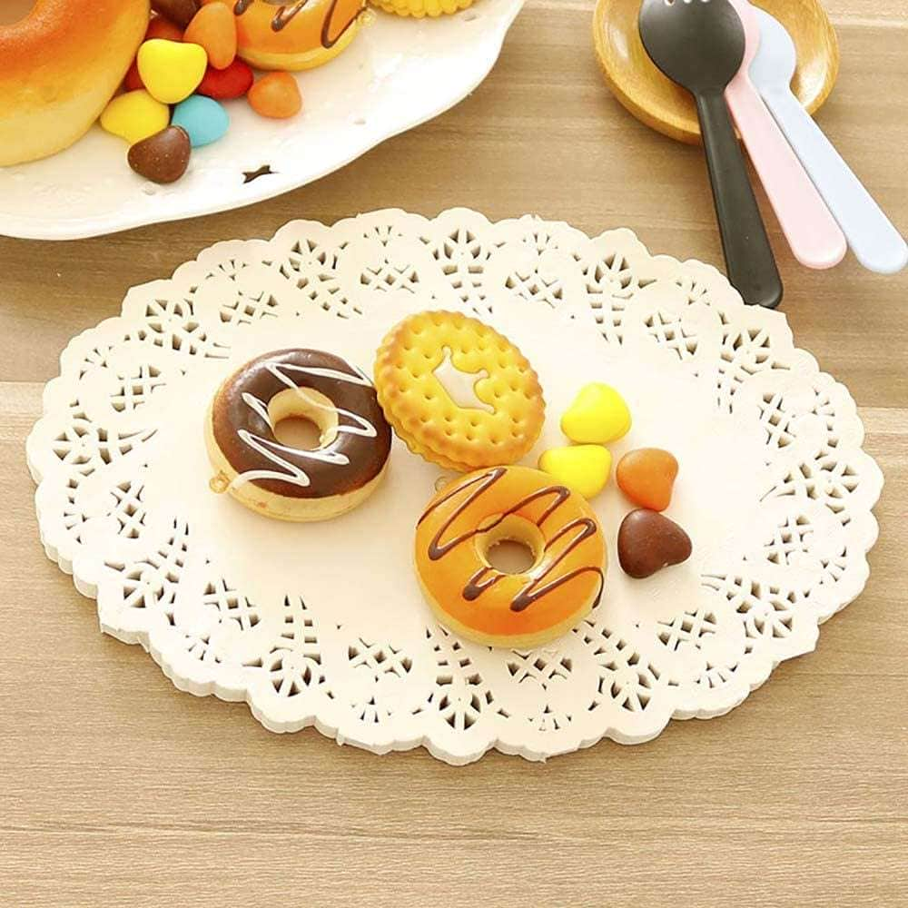 Round Lace Paper Doilies for Food, Cake, Crafts